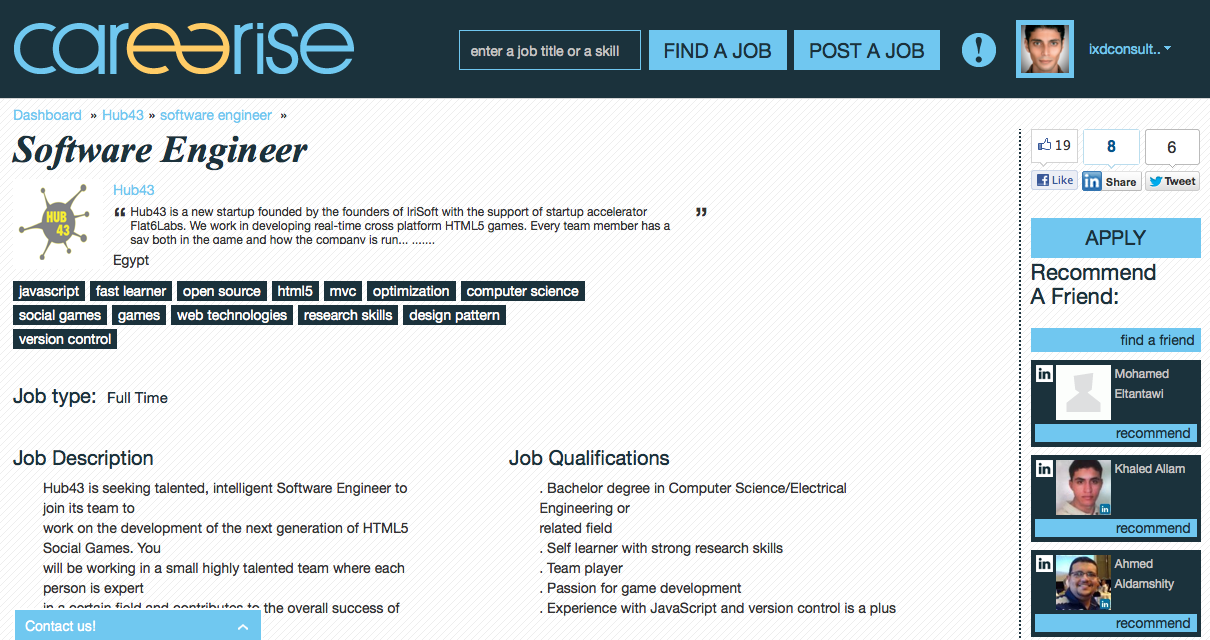 Careerise – Job View